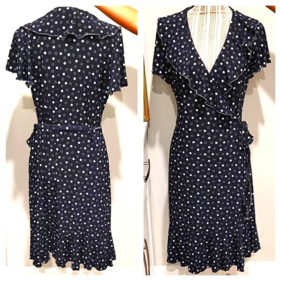 ChapsāprintāV-necklineāwrapādressāsizeāLarge - Picture 3 of 14